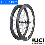 U shape 45mm depth Hand-built 700C carbon 25mm wide clincher road bicycle wheels for tubeless compatible